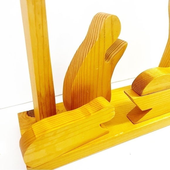 Hand Carved Wooden Nativity Set Simple Children Sunday School Christmas Kids - Picture 5 of 10